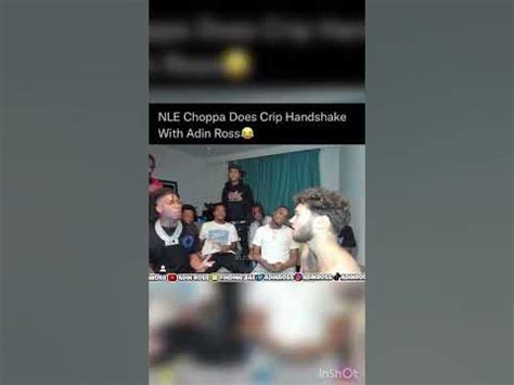 NLE Choppa Does Crip Handshake With Adin Ross.